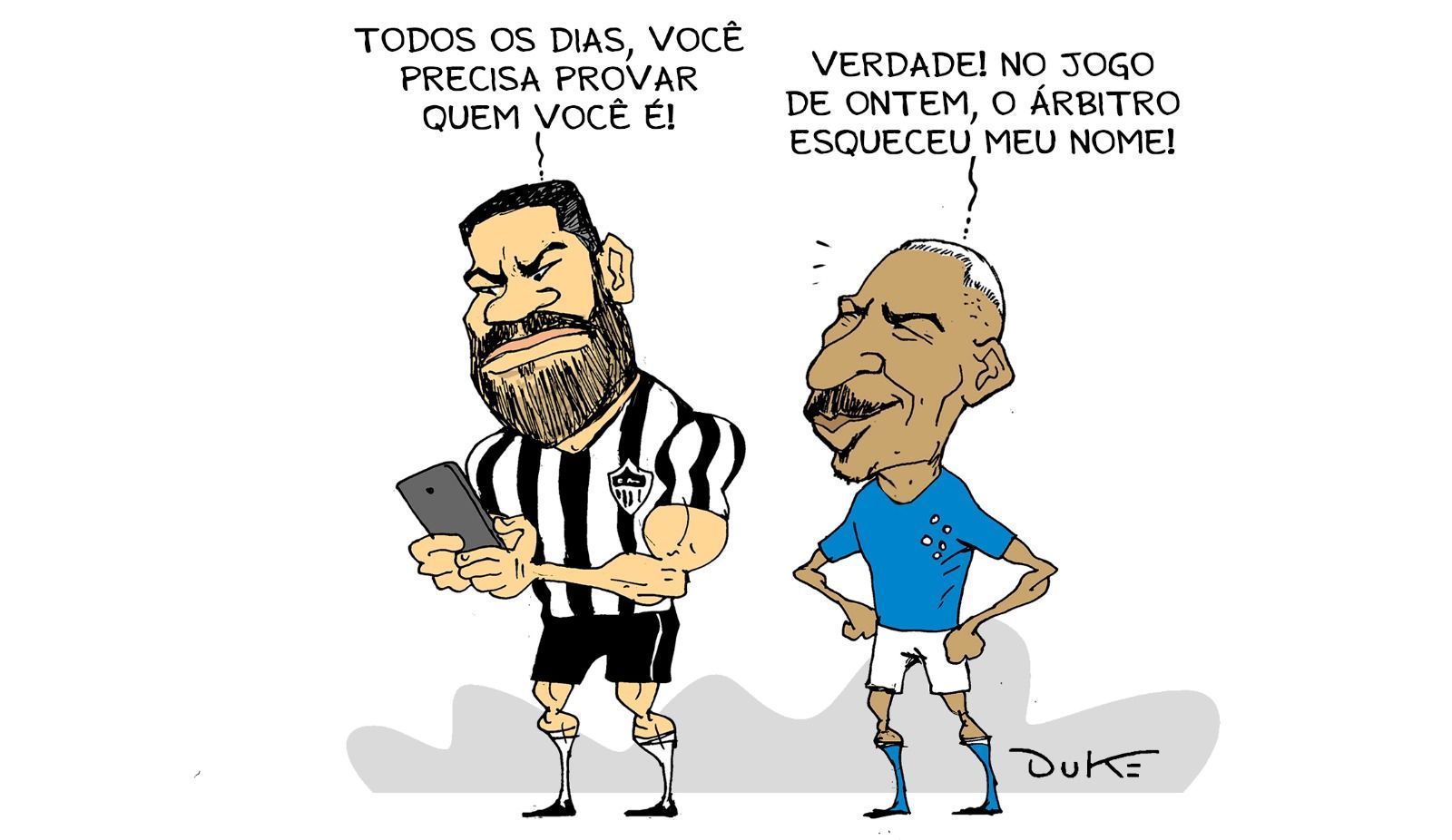 Charge do Duke | O desabafo de Hulk e a situação inusitada vivida por Matheus Pereira