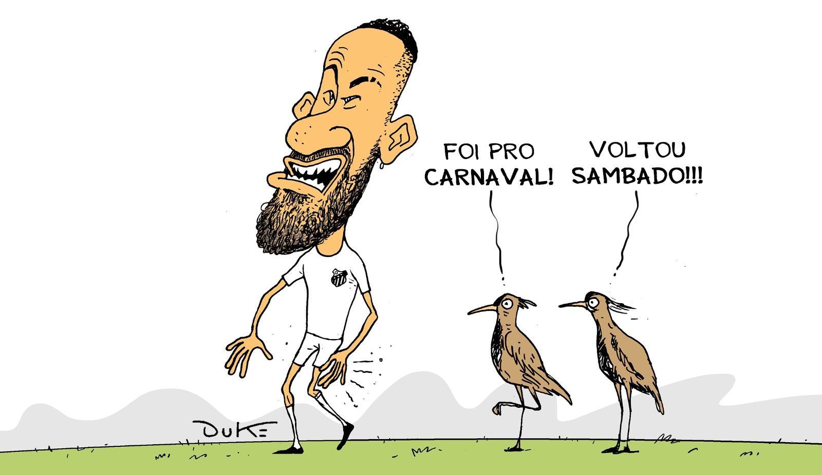 Charge do Duke | A ausência de Neymar no clássico com o Corinthians