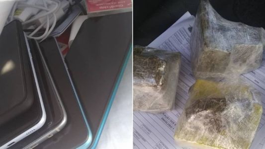 Dupla estava com maconha e aparelhos celulares