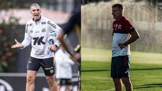 Argentinos Juan Pablo Vojvoda, do Santos, e Martín Palermo, do Fortaleza, são os treinadores