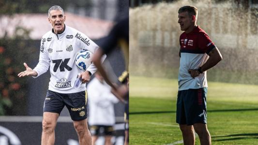 Argentinos Juan Pablo Vojvoda, do Santos, e Martín Palermo, do Fortaleza, são os treinadores