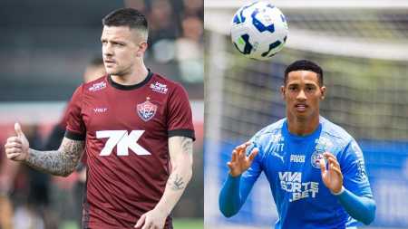 Atacantes Renato Kayzer, do Vitória, e Tiago, do Bahia, são esperanças de gols no Ba-Vi