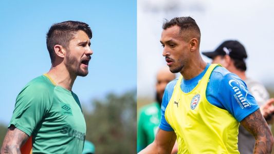 Everaldo, atacante do Fluminense, e David Duarte, zagueiro do Bahia