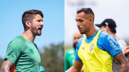 Everaldo, atacante do Fluminense, e David Duarte, zagueiro do Bahia