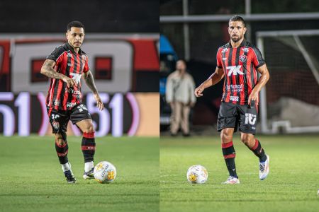 Mateuzinho e Pepê em ação pelo Vitória