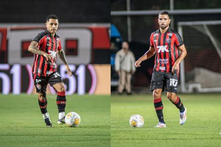 Mateuzinho e Pepê em ação pelo Vitória