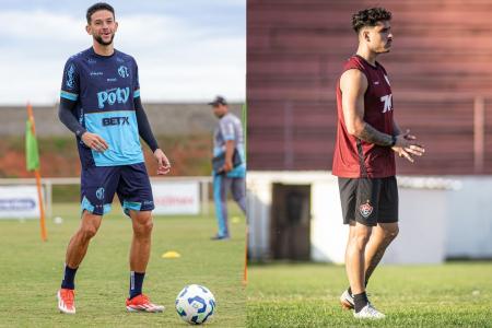 Zagueiro Jemmes, do Mirassol, e Lucas Halter, do Vitória