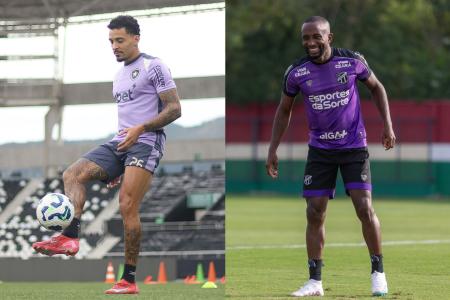Gregore e Dieguinho, volantes de Botafogo e Ceará, respectivamente