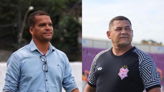 Armando Filho, diretor de futebol do Falcon, e Marcelo Alexândre, gerente de futebol do Sergipe