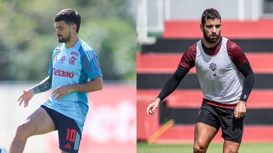 Arrascaeta, do Flamengo, e Pepê, do Vitória
