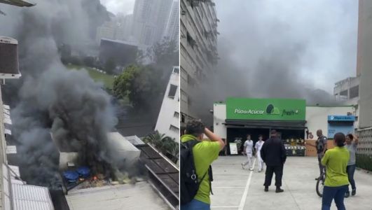 Incêndio atingiu uma unidade do grupo Pão de Açúcar, em Santos