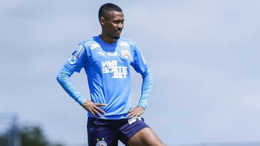 Atacante Ademir durante o treino do Bahia nesta sexta-feira (15)