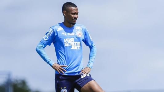 Atacante Ademir durante o treino do Bahia nesta sexta-feira (15)