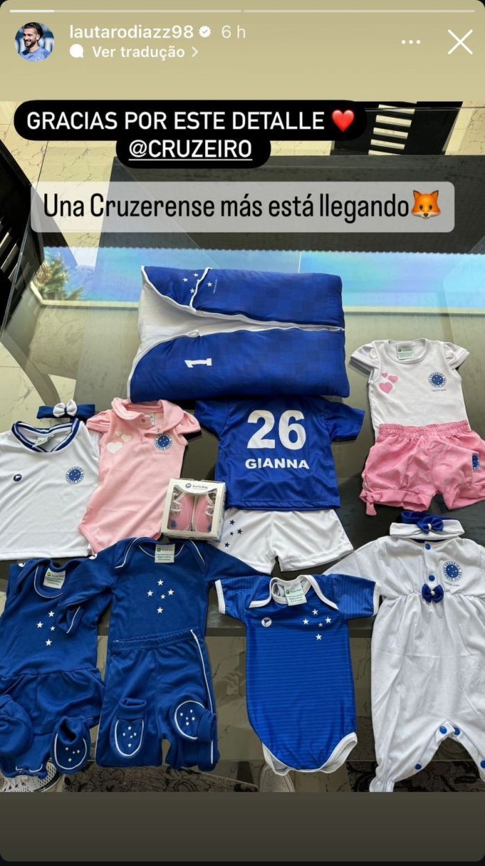 Presentes enviados pelo Cruzeiro a Lautaro Díaz Presentes enviados pelo Cruzeiro a Lautaro Díaz