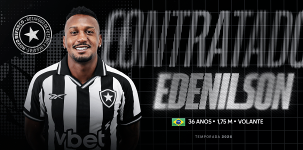 O volante Edenílson é o novo reforço do Botafogo