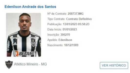 Edenilson está regularizado para atuar pelo Atllético