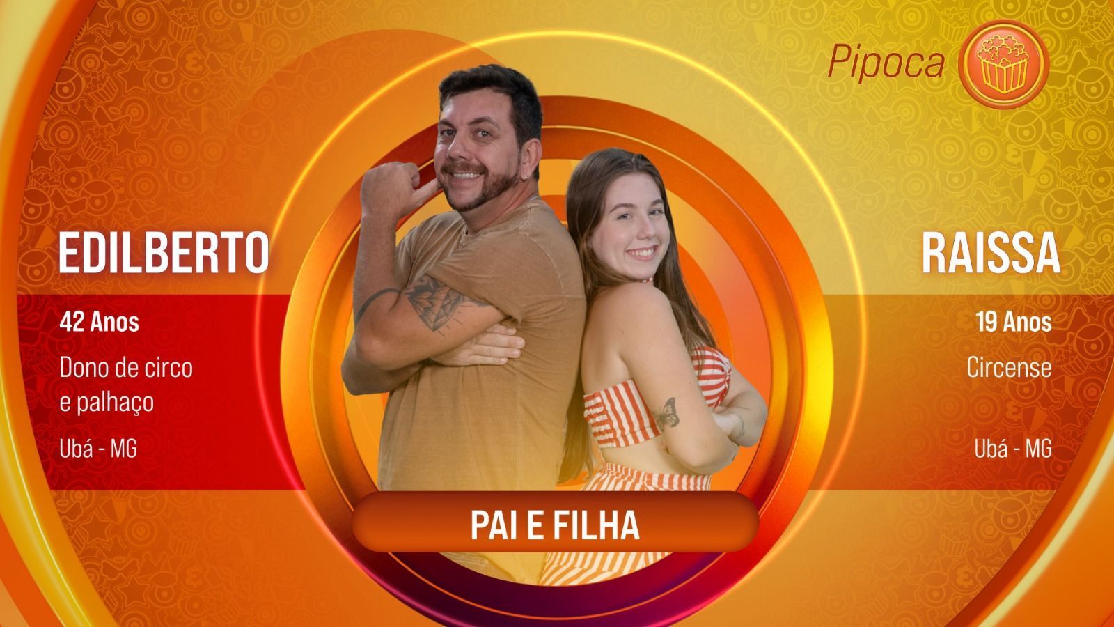 Edilberto e Raíssa são confirmados no BBB 25, conheça a dupla do grupo Pipoca