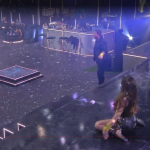 Edilberto 'surta' com Raíssa, sua filha, dançando 'Anaconda' na festa do BBB 25