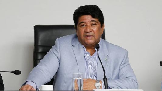 Ednaldo Rodrigues, presidente da CBF, em reunião com clubes da Série B