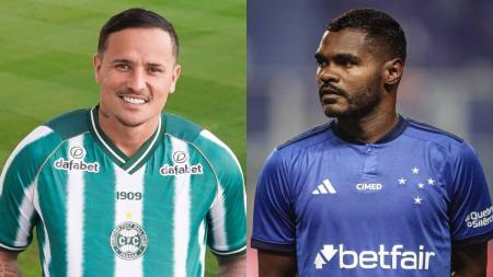 Edu, atacante do Coritiba, e Nikão, meia-atacante do Cruzeiro