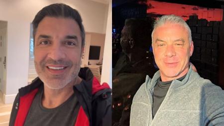 Edu Guedes, atual de Ana Hickmann, e Alexandre Correa, ex-marido dela
