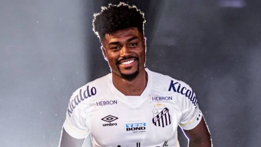 Eduardo Bauermann em ação na derrota do Santos por 1 a 0 para o Grêmio, no último domingo (16)