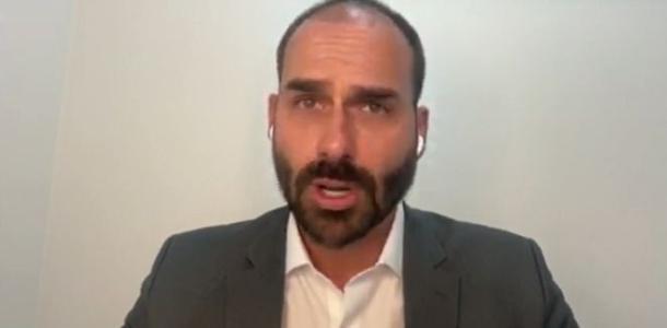 Eduardo Bolsonaro falou sobre a prisão preventiva do pai