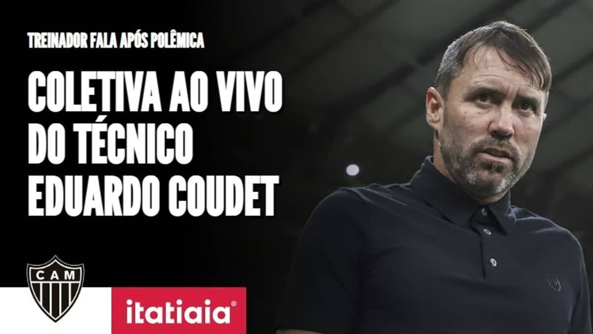 Eduardo Coudet mantido no Atlético; siga, ao vivo, entrevista do técnico