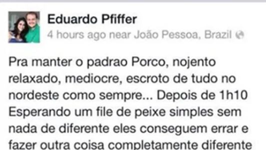 Eduardo Pfiffer cometeu o crime de xenofobia em março de 2023