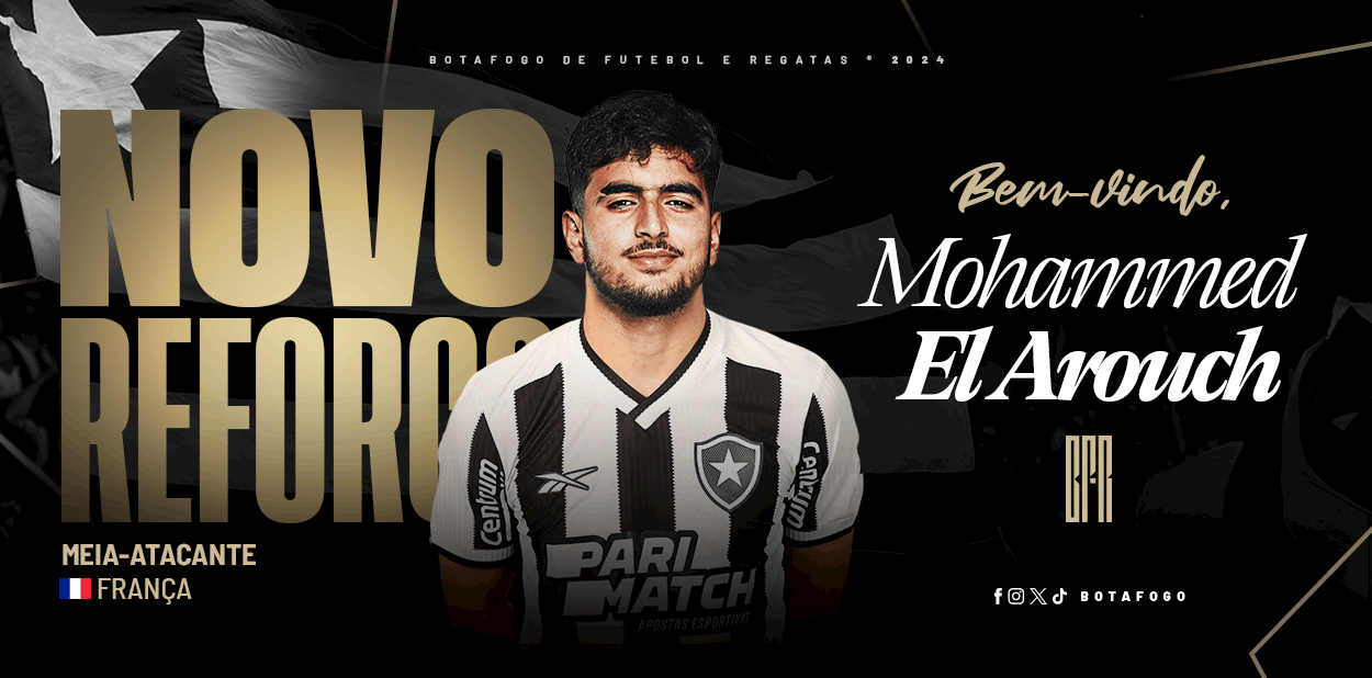 Botafogo anuncia o meia francês Mohammed El Arouch, quinto reforço da janela