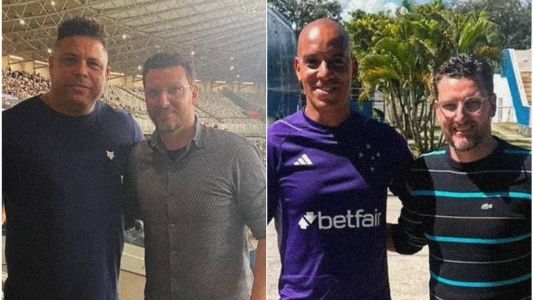 Elano com Ronaldo e Pepa, no Mineirão e na Toca II