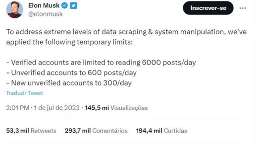 Elon Musk mandou o seu recado