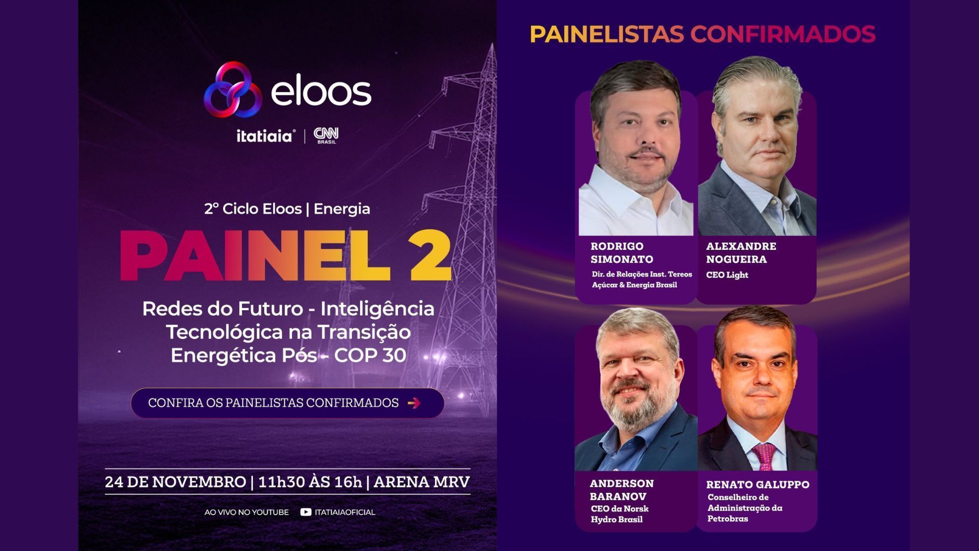 Segundo painel do Itatiaia Eloos discute caminhos da transição energética no Brasil