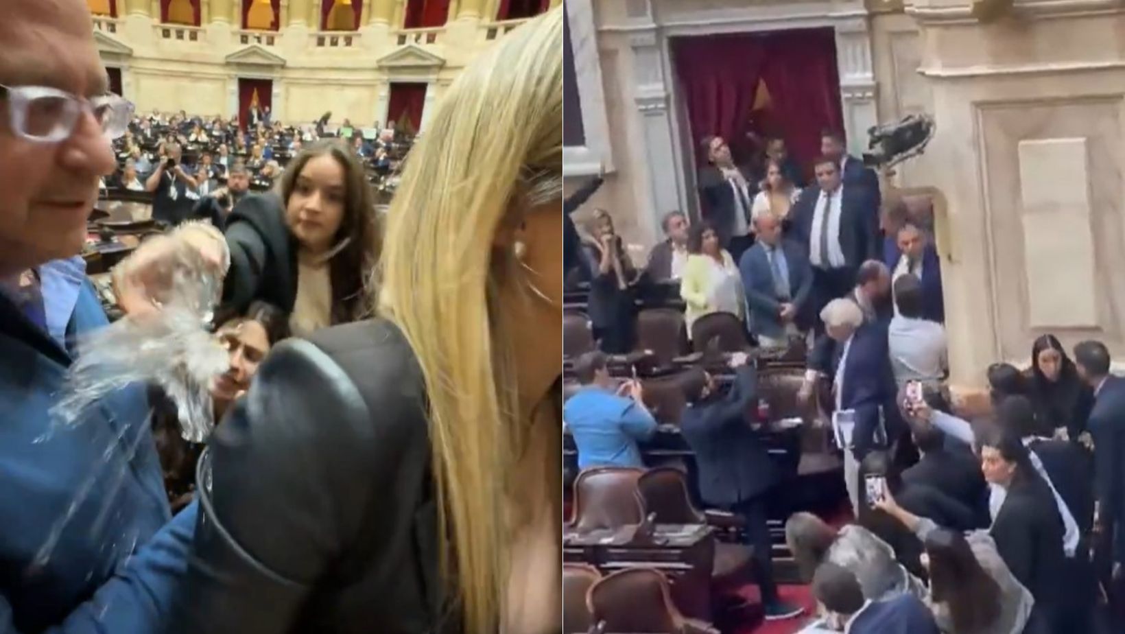 Em meio a protestos na Argentina, deputados trocam socos e jogam água em colegas