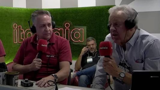 Emanuel Carneiro conheceu a cabine da Itatiaia na Arena MRV