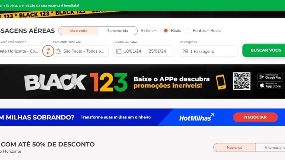 Black Friday: 123 Milhas e Maxmilhas lançam promoções 