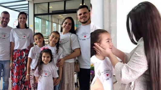 Encontro emocionante foi registrado em vídeo