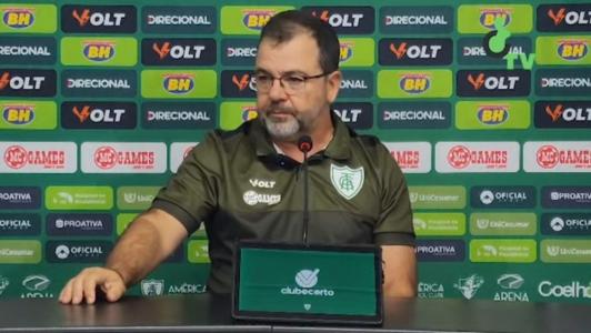 Enderson Moreira, técnico do América, em coletiva de imprensa após jogo da Série B do Campeonato Brasileiro