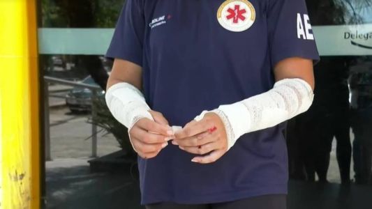 Enfermeira fraturou os braços e teve ferimentos nas mãos