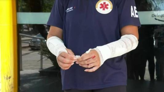 Enfermeira fraturou os braços e teve ferimentos nas mãos
