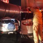 Batida entre carro e carreta deixa dois mortos e três feridos na rodovia MGC-135