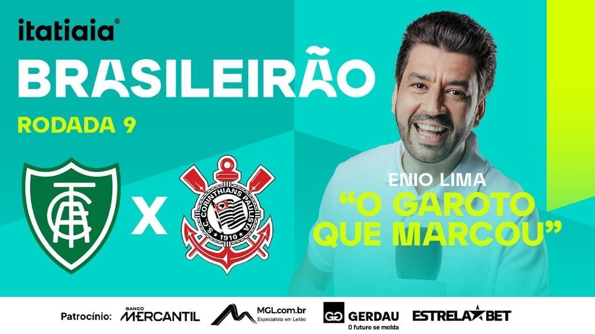 América x Corinthians: assista, ao vivo, à transmissão da Itatiaia