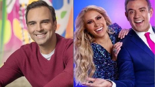 Enquanto Tadeu Schmidt apresenta o BBB 23, a dupla Sandarti e Jimena Gállego comanda o 'La Casa de Los Famosos'