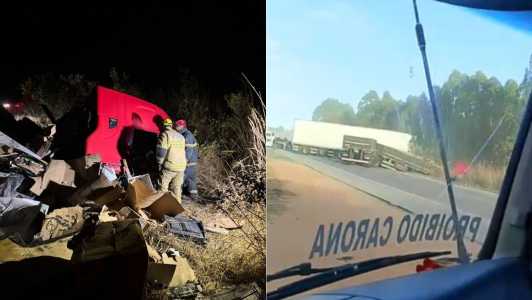 Acidente entre duas carretas deixa um morto e duas feridos na BR-251, em Salinas