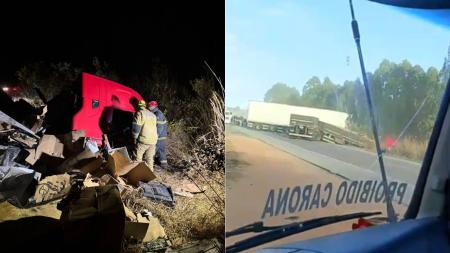 Acidente entre duas carretas deixa um morto e duas feridos na BR-251, em Salinas