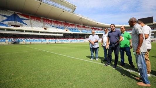 Dirigentes da CBF e gestores do Governo do Pará visitaram instalações do Mangueirão