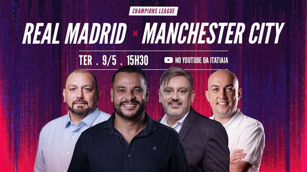 Real Madrid x Manchester City: assista ao vivo à transmissão da Itatiaia  