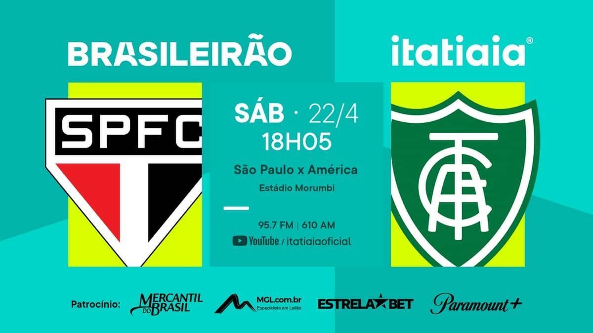 São Paulo x América: acompanhe ao vivo na Itatiaia