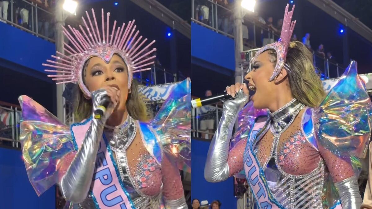 Erika Hilton estreia na comissão de frente da Tuiuti e repudia transfobia no Brasil
