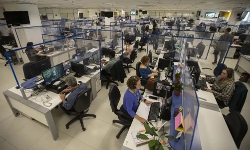 Foto mostra escritório